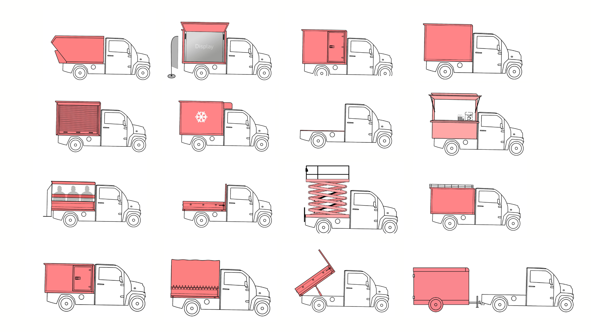 Todas las configuraciones disponibles IONAx Move